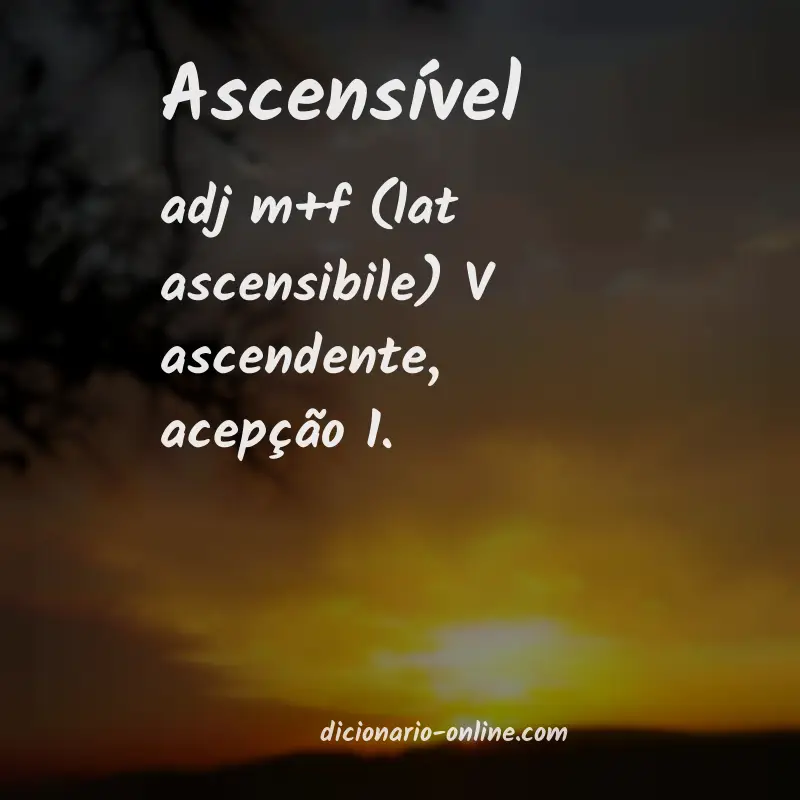 Significado de ascensível
