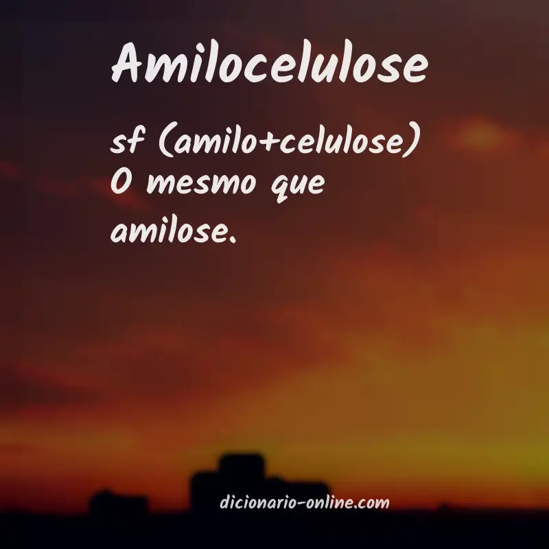 Significado de amilocelulose