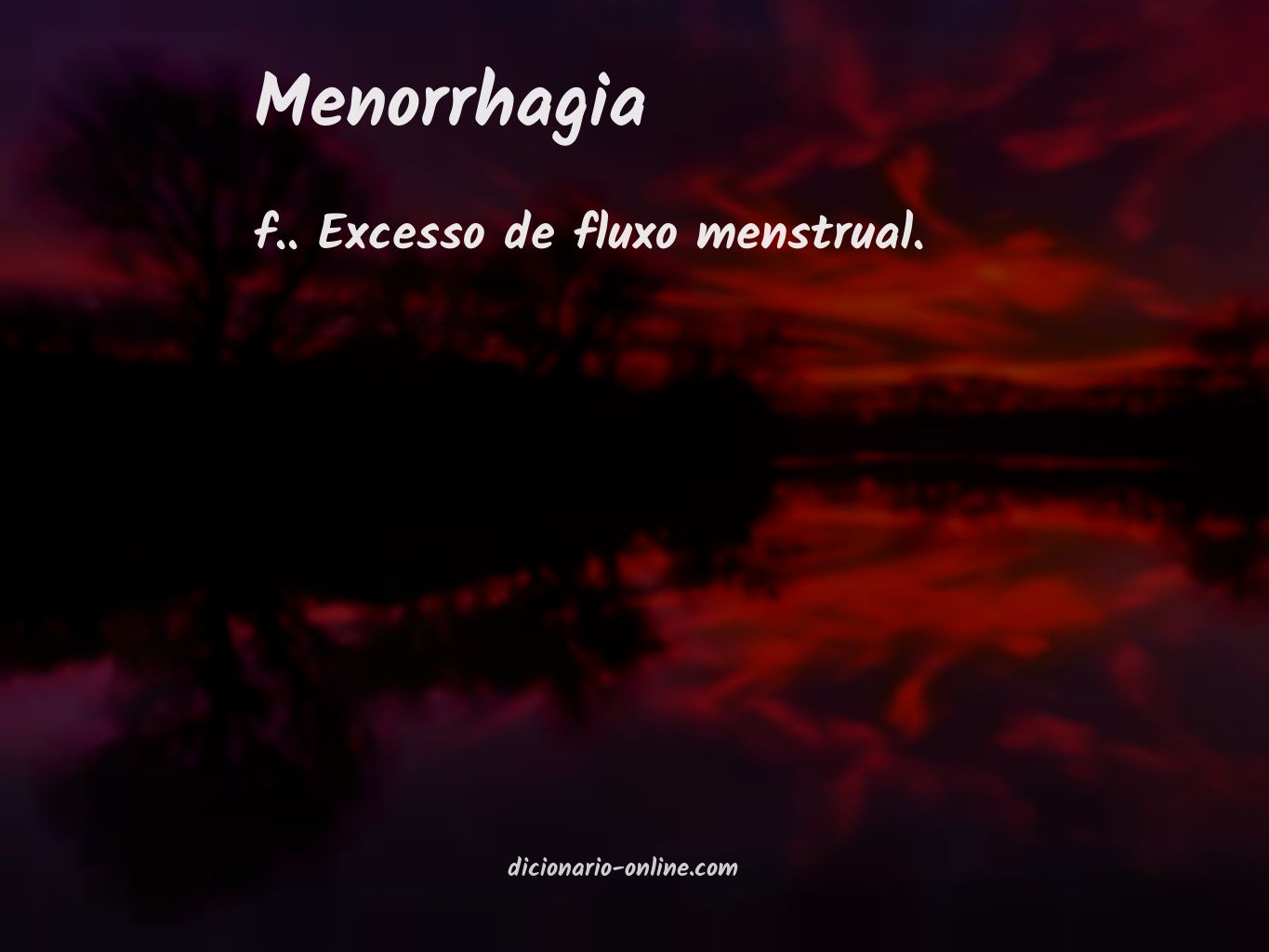 Significado de menorrhagia