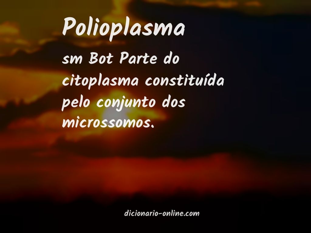 Significado de polioplasma