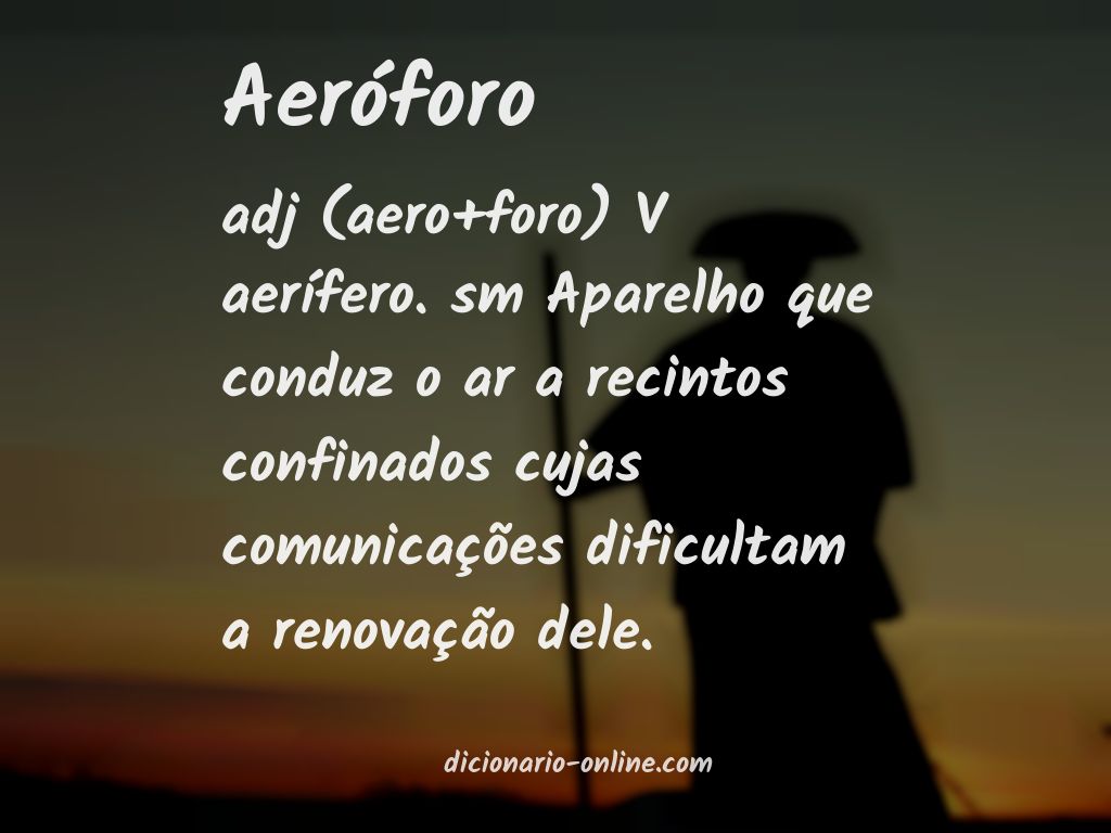 Significado de aeróforo