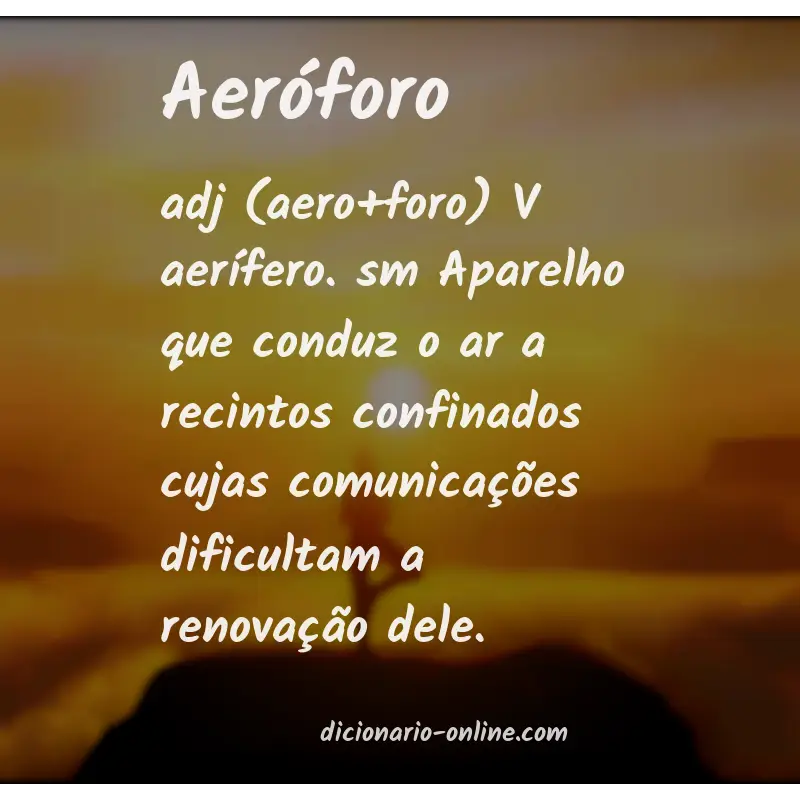 Significado de aeróforo