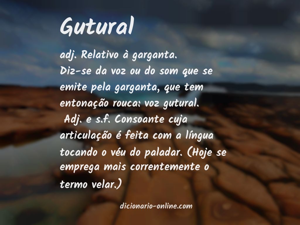 Significado de gutural