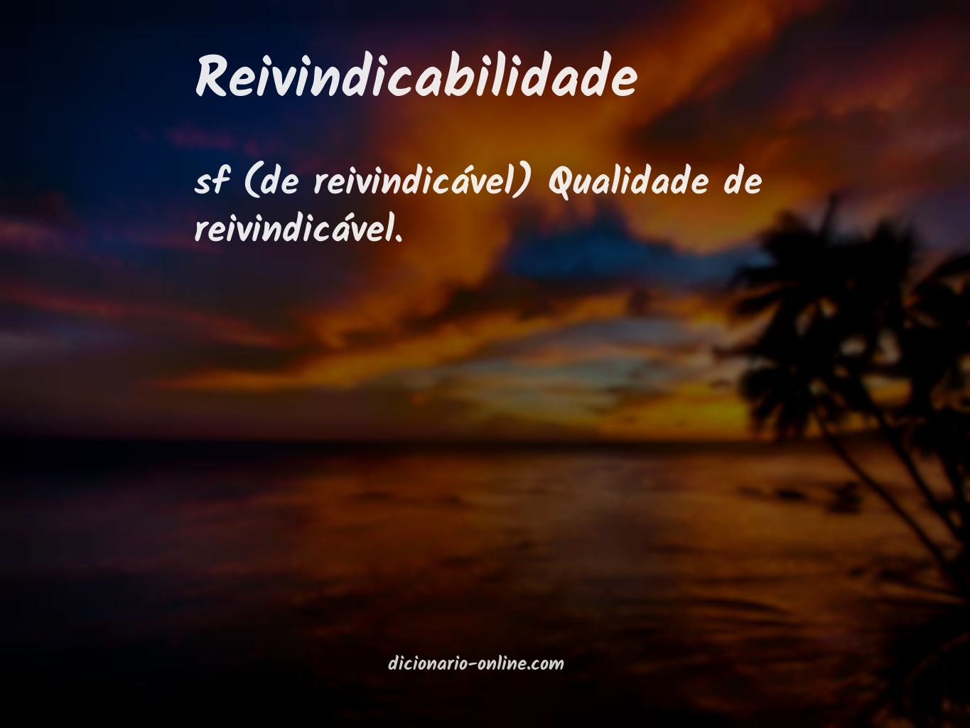 Significado de reivindicabilidade