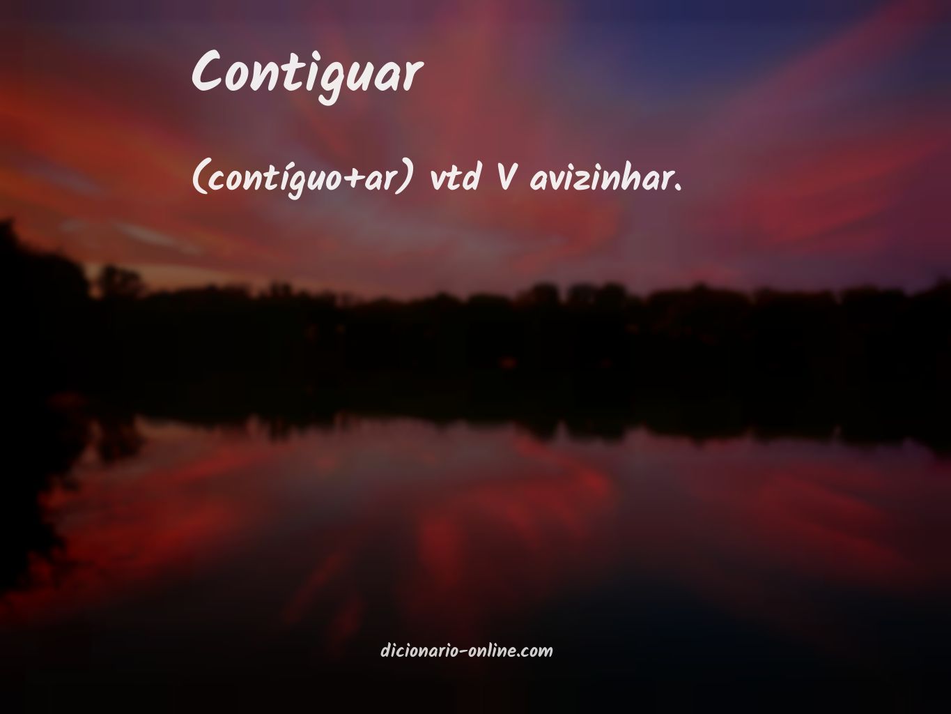 Significado de contiguar