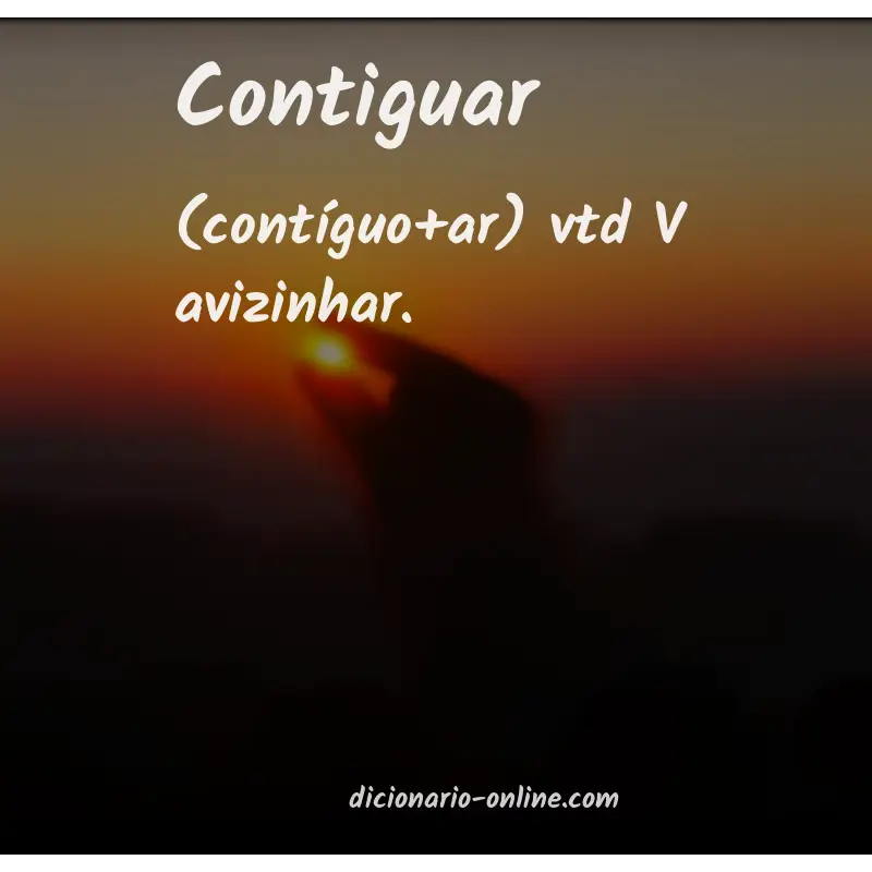 Significado de contiguar