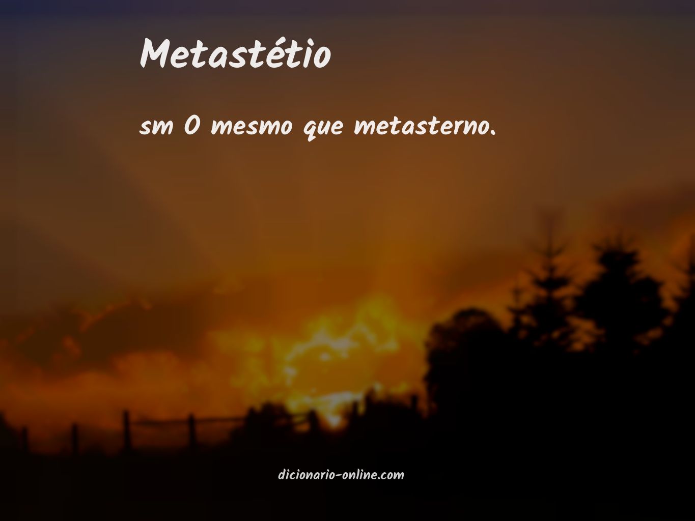 Significado de metastétio