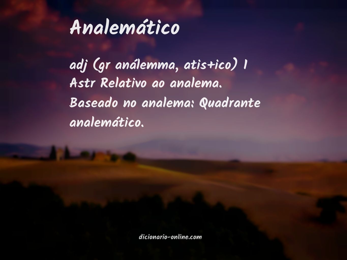 Significado de analemático