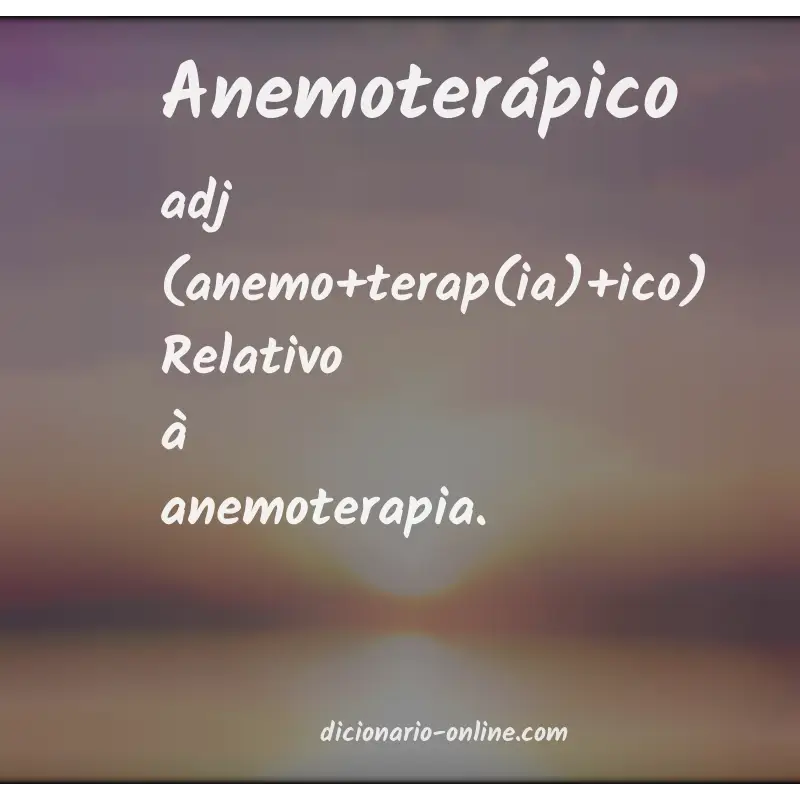 Significado de anemoterápico