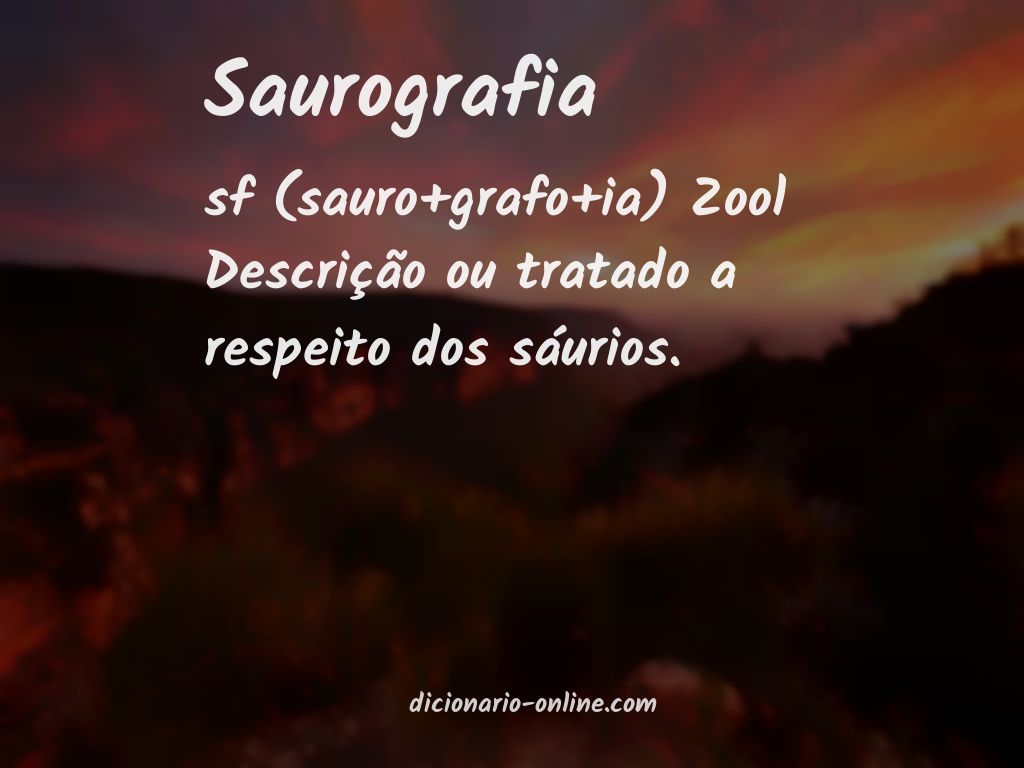 Significado de saurografia