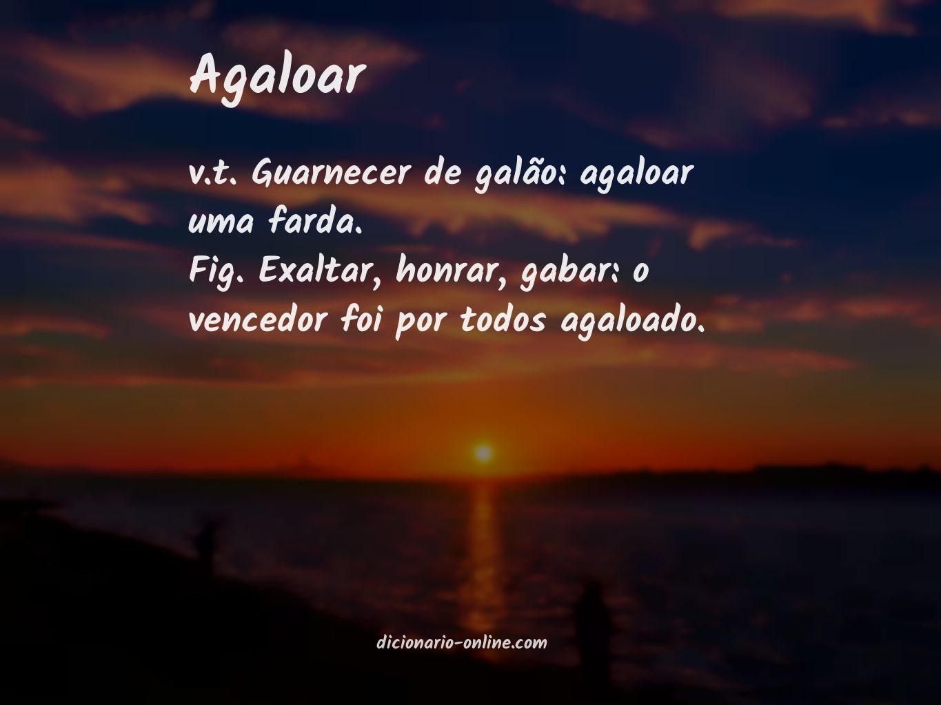 Significado de agaloar