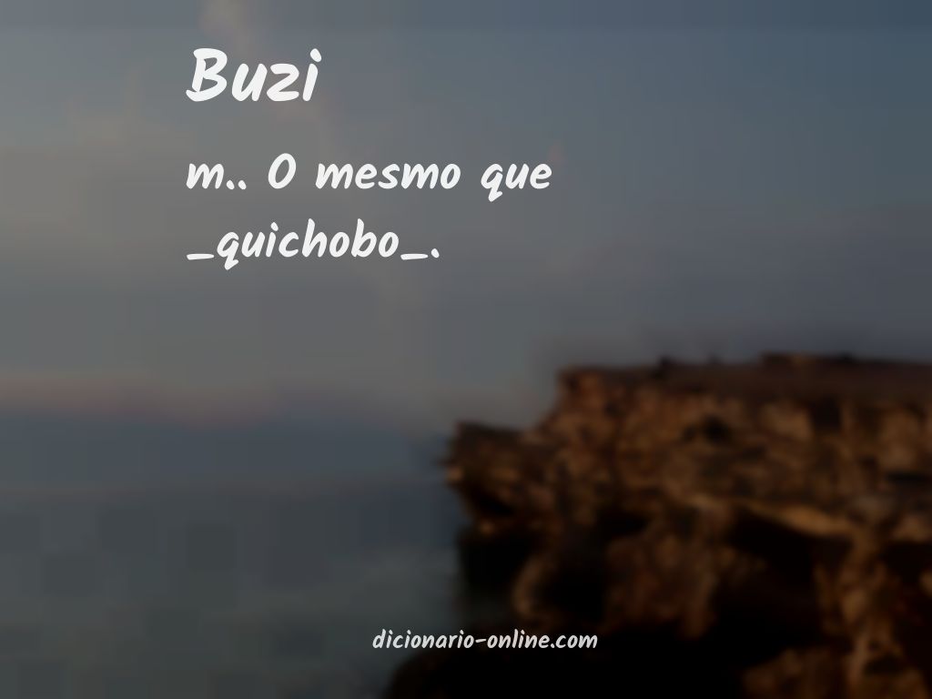 Significado de buzi