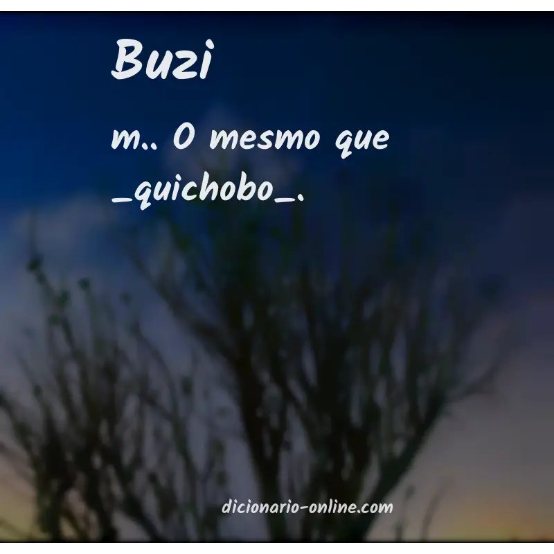 Significado de buzi