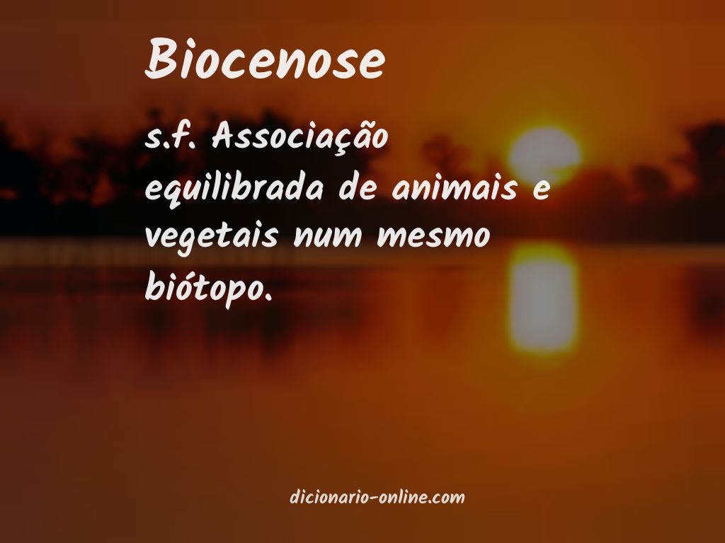 Significado de biocenose