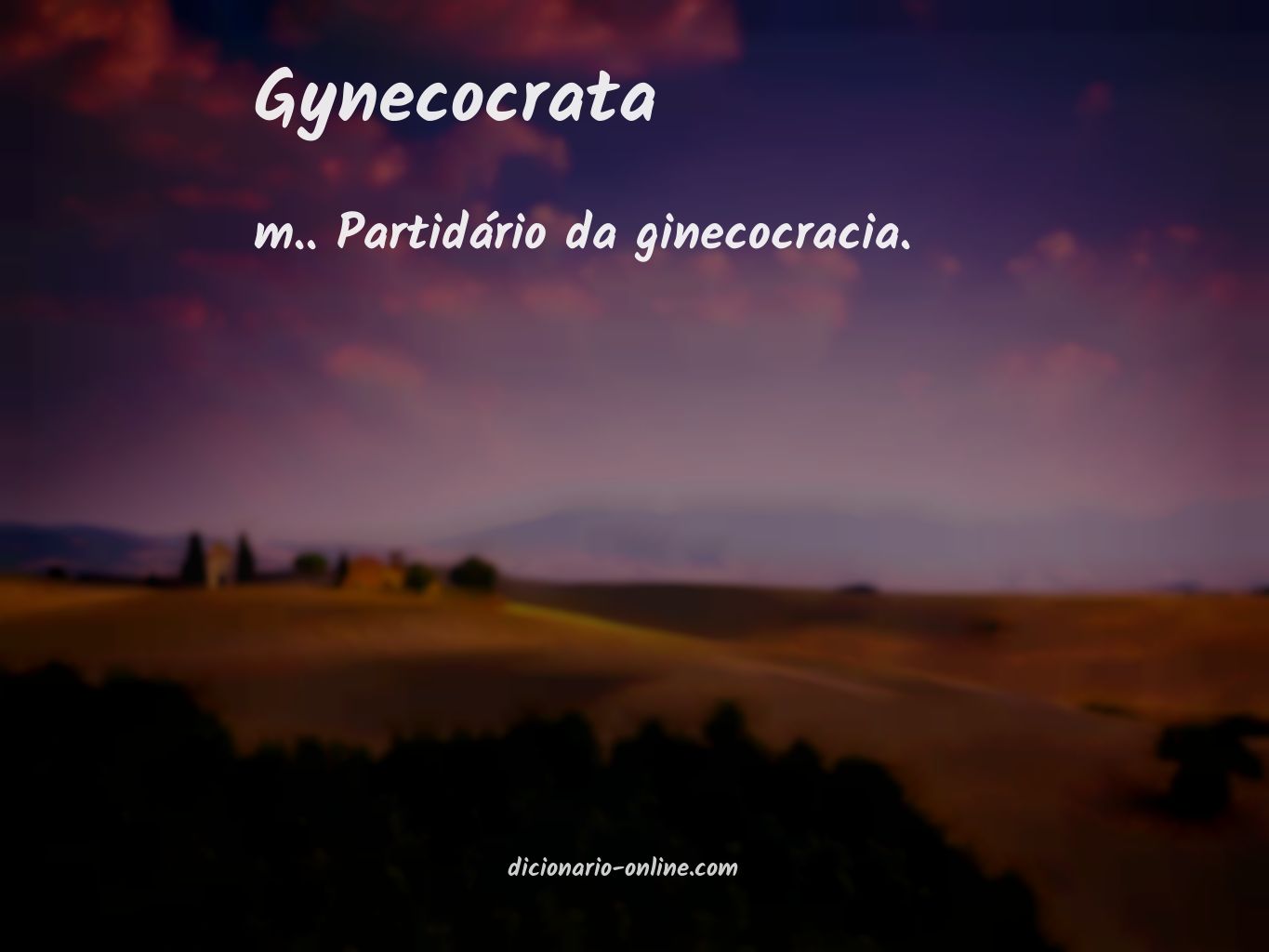Significado de gynecocrata