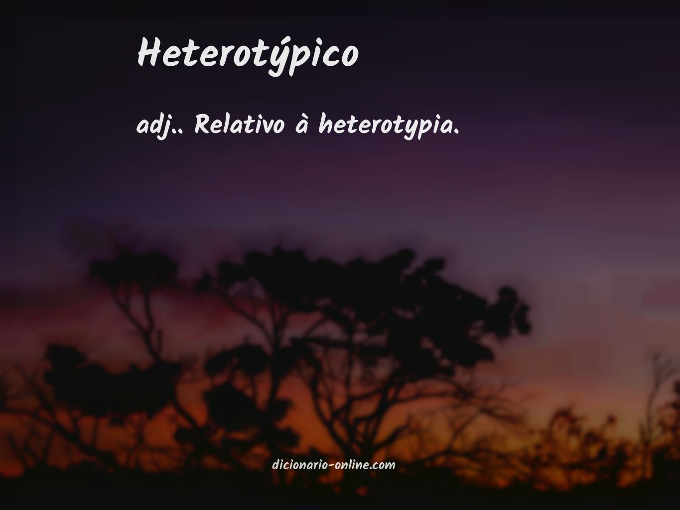 Significado de heterotýpico