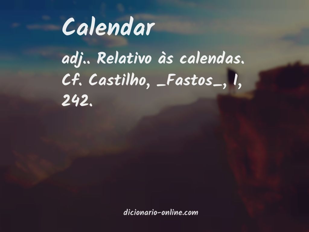 Significado de calendar