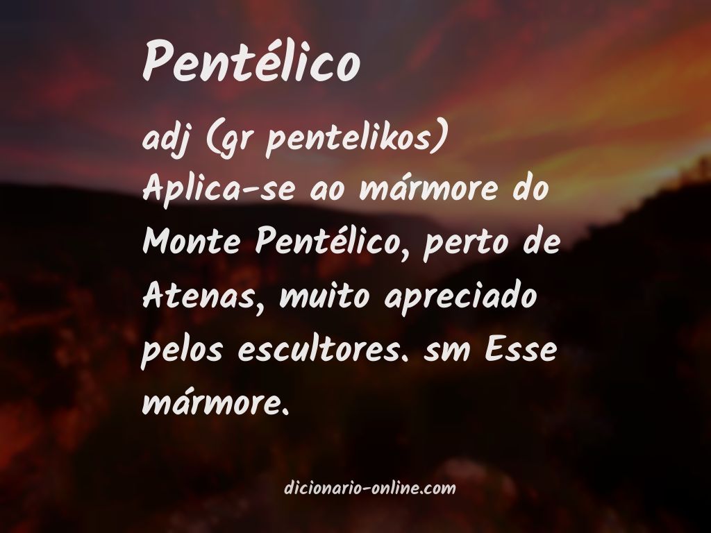 Significado de pentélico