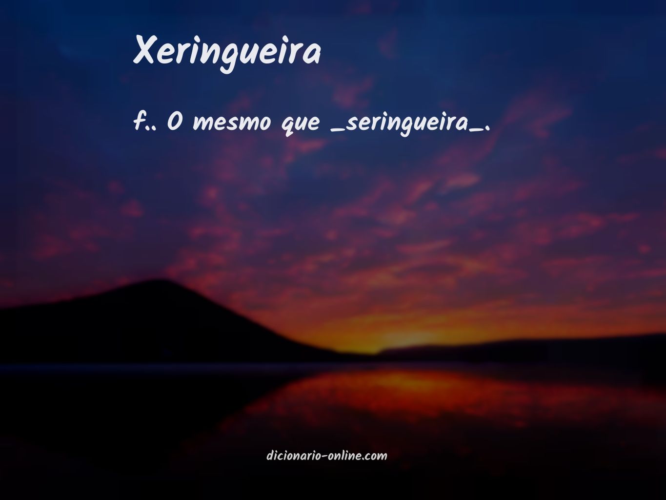 Significado de xeringueira