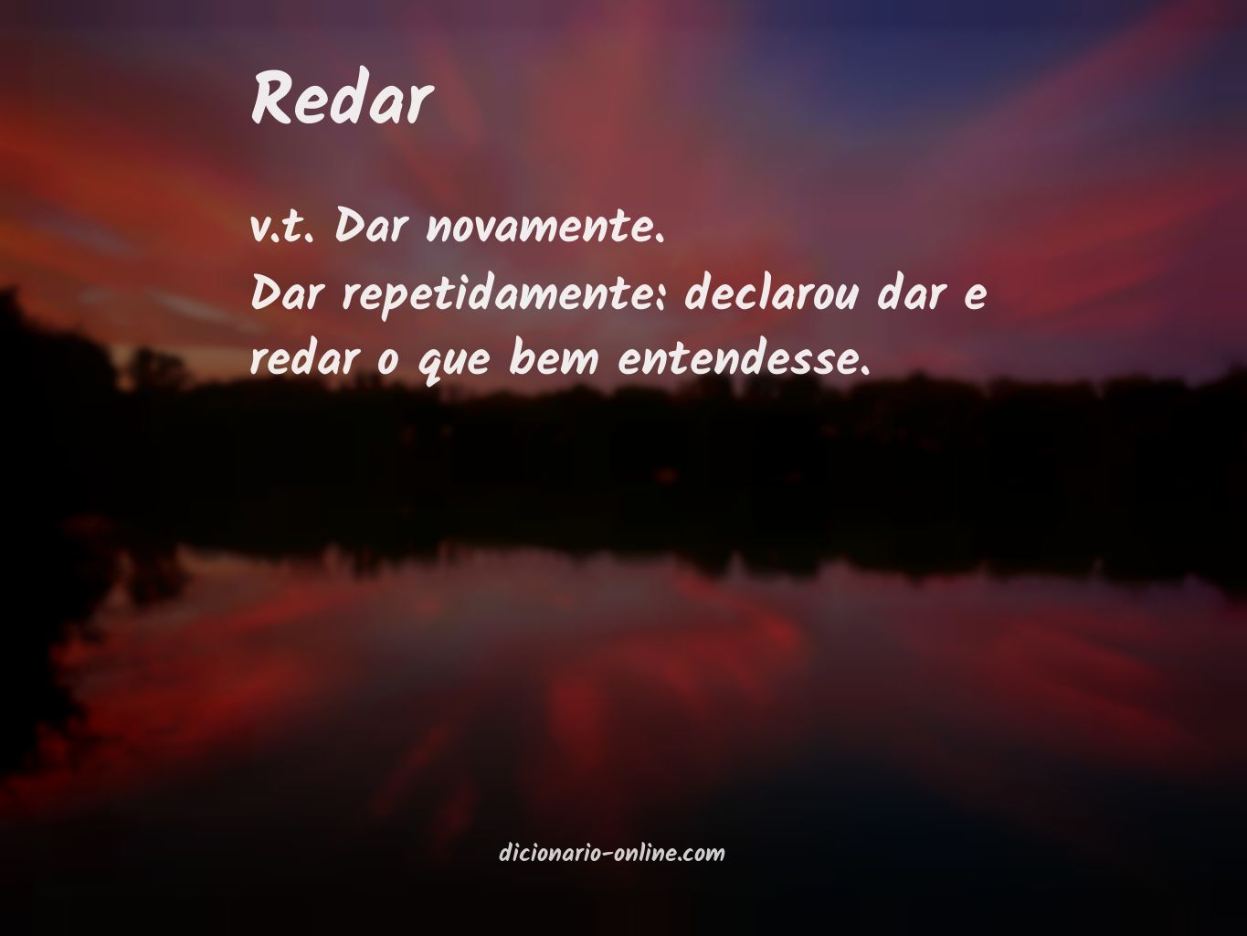 Significado de redar