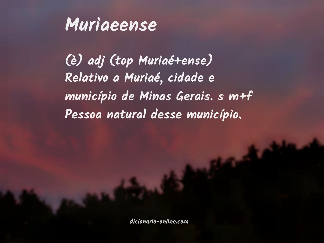 Significado de muriaeense