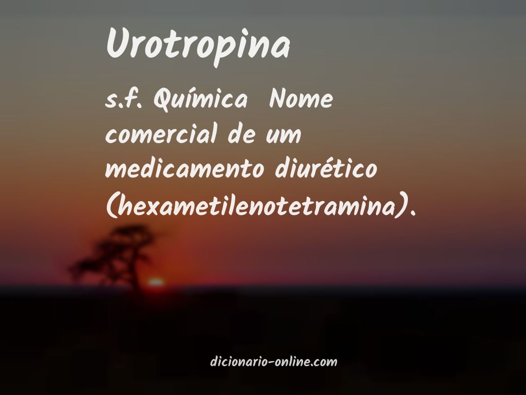 Significado de urotropina