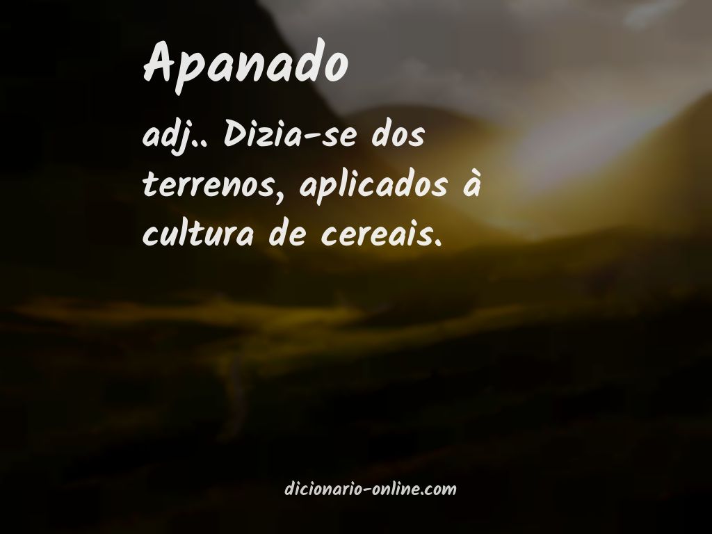 Significado de apanado