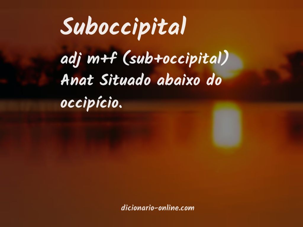 Significado de suboccipital