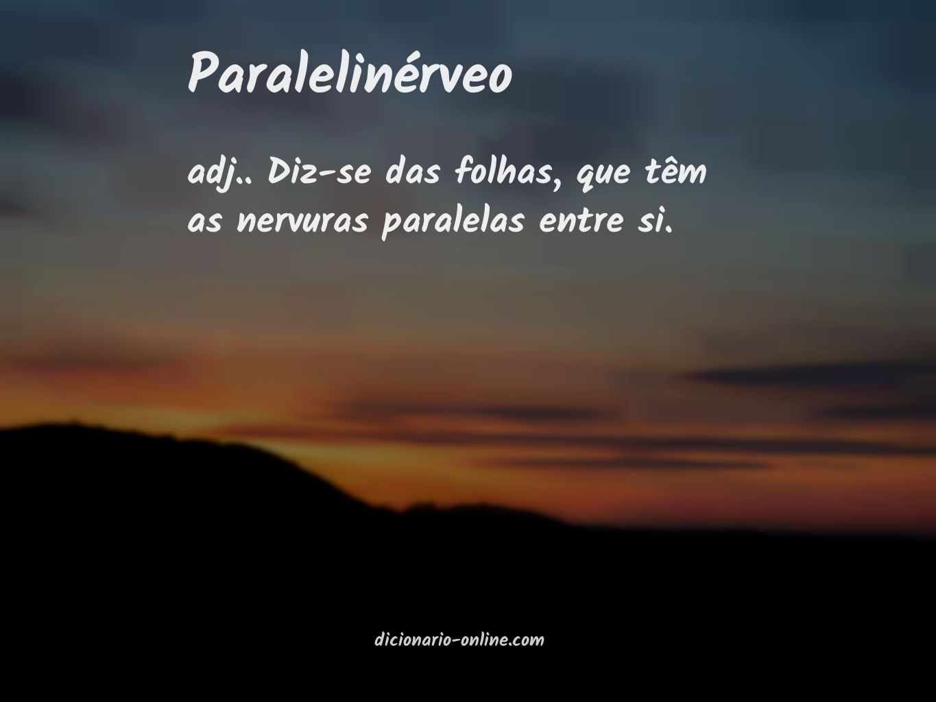 Significado de paralelinérveo