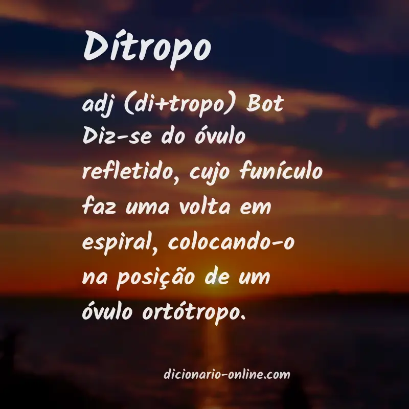 Significado de dítropo