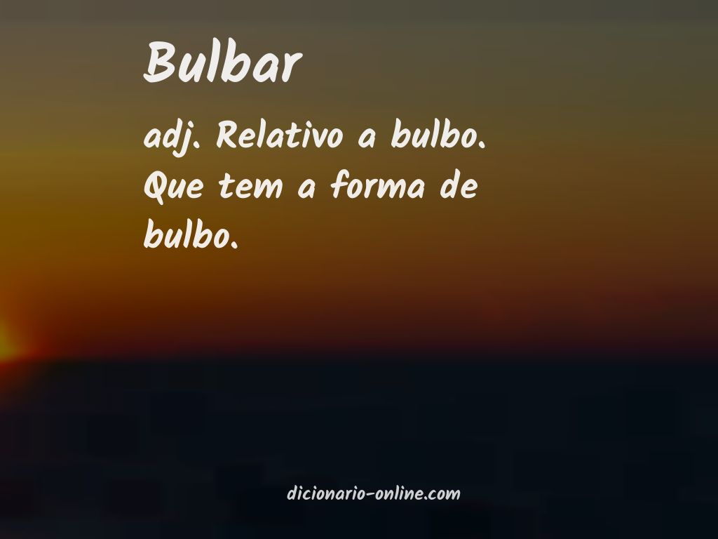 Significado de bulbar