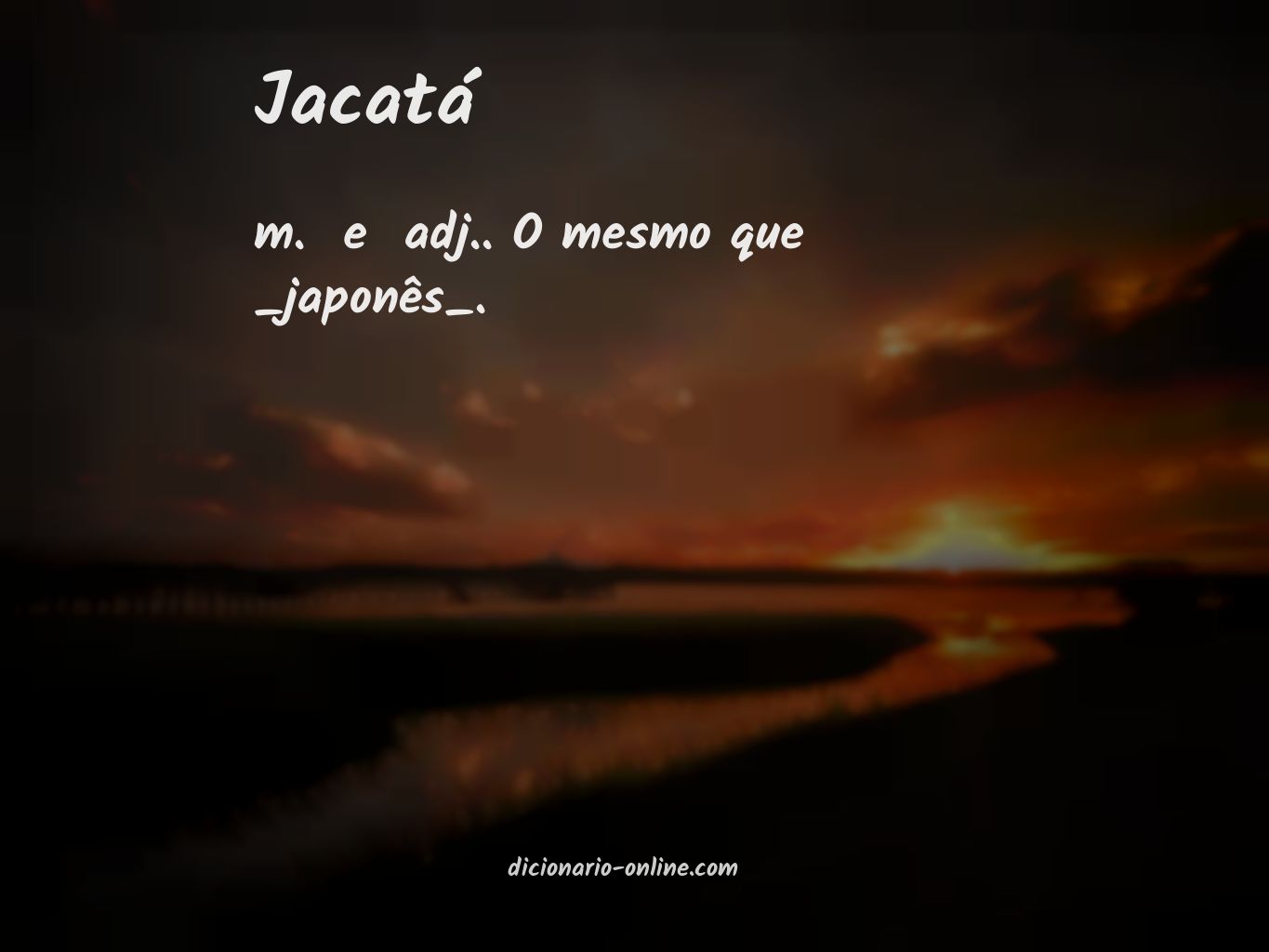 Significado de jacatá