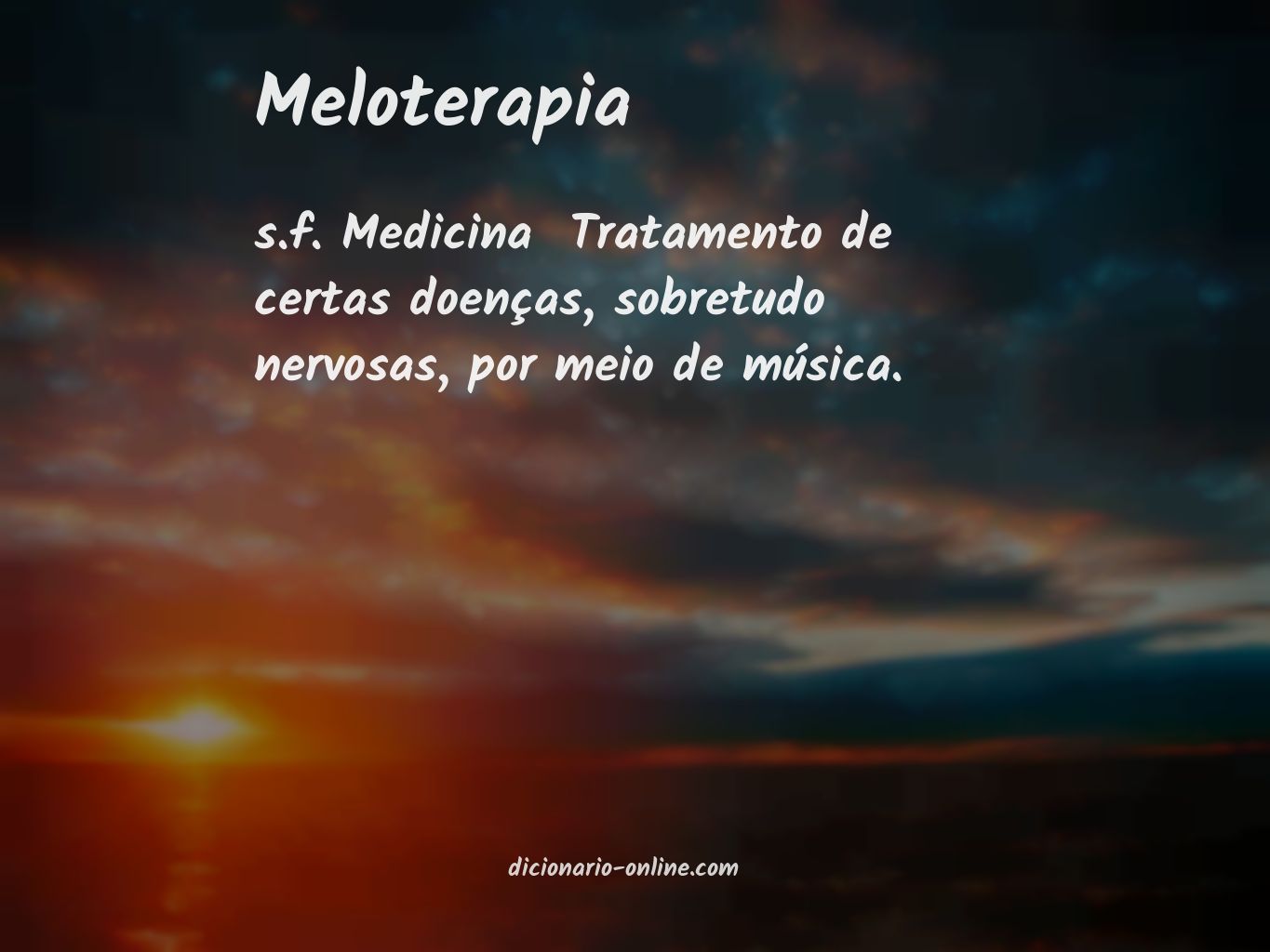 Significado de meloterapia