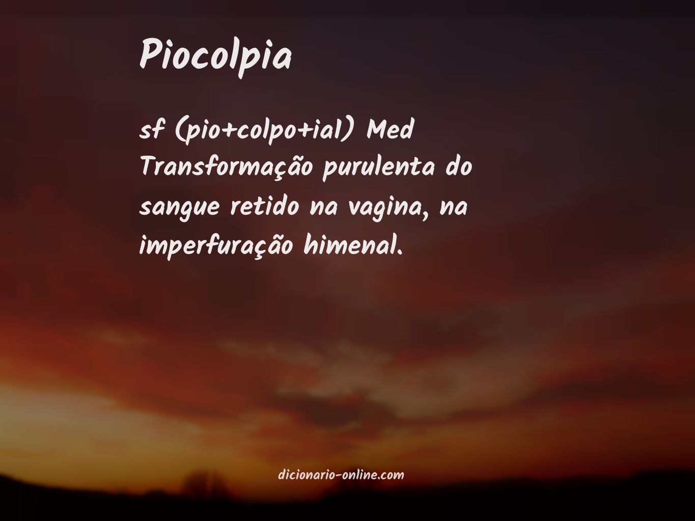 Significado de piocolpia