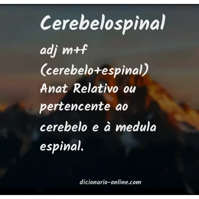 Significado de cerebelospinal