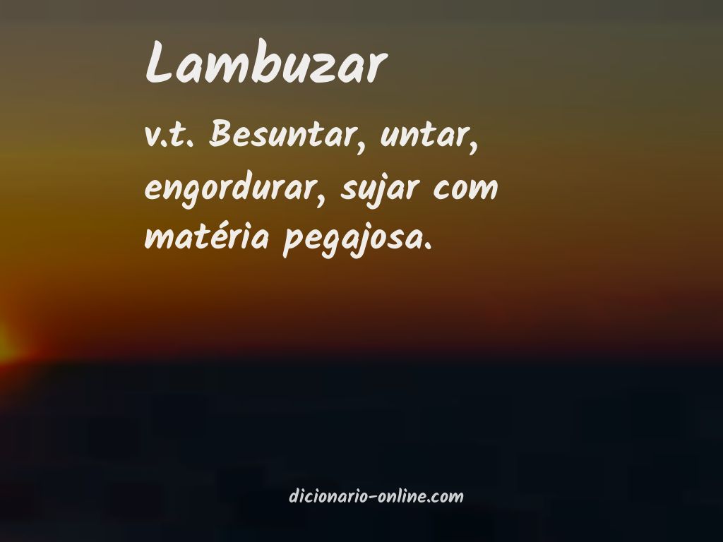 Significado de lambuzar