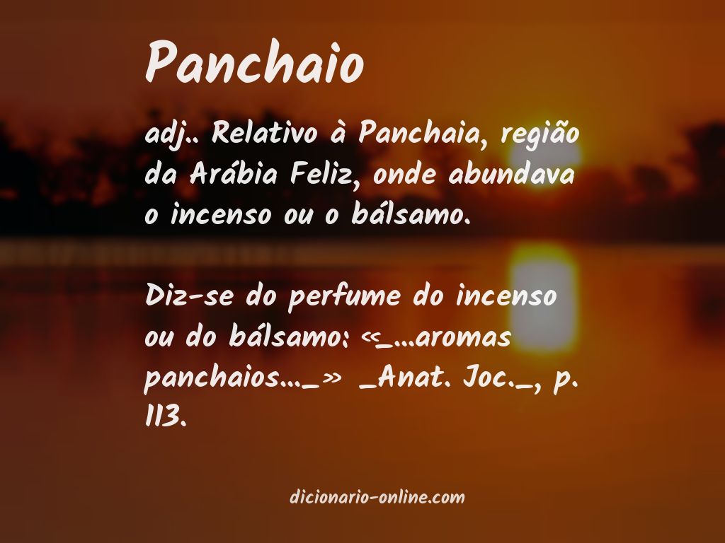 Significado de panchaio