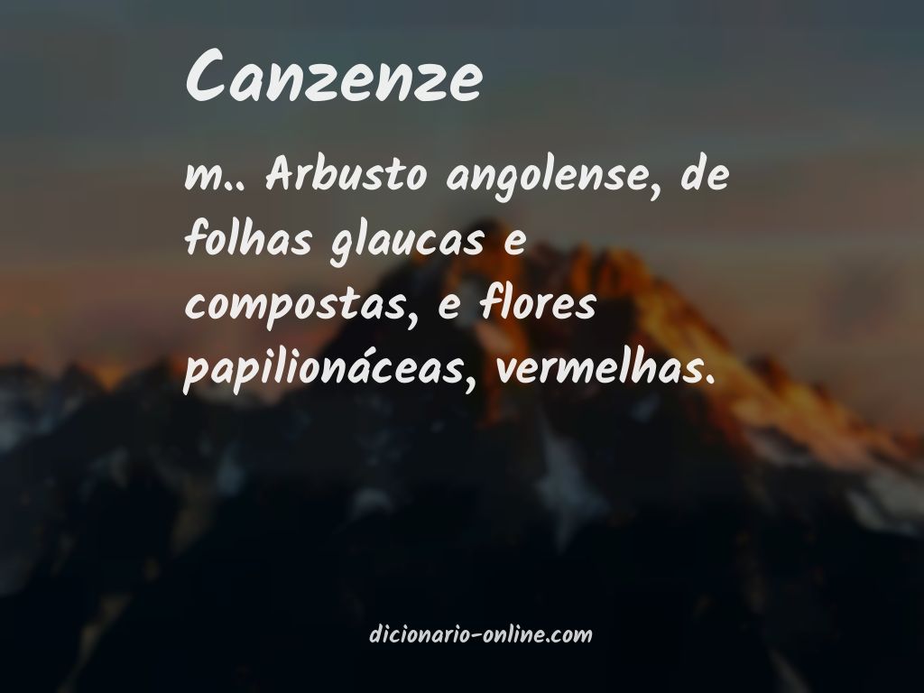 Significado de canzenze