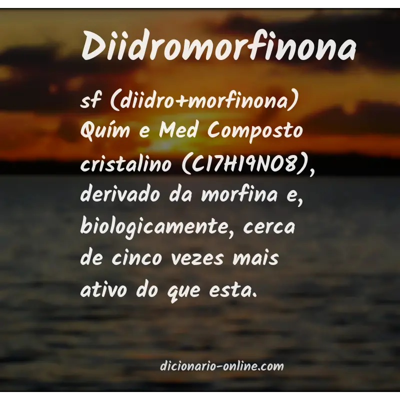 Significado de diidromorfinona