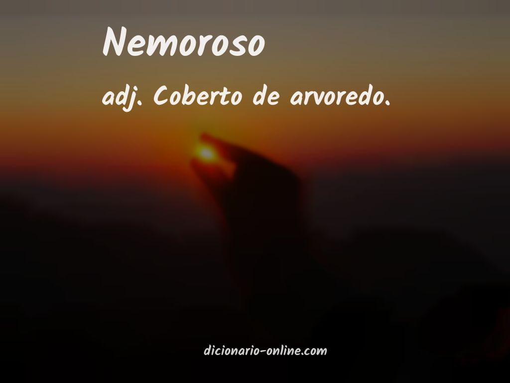 Significado de nemoroso