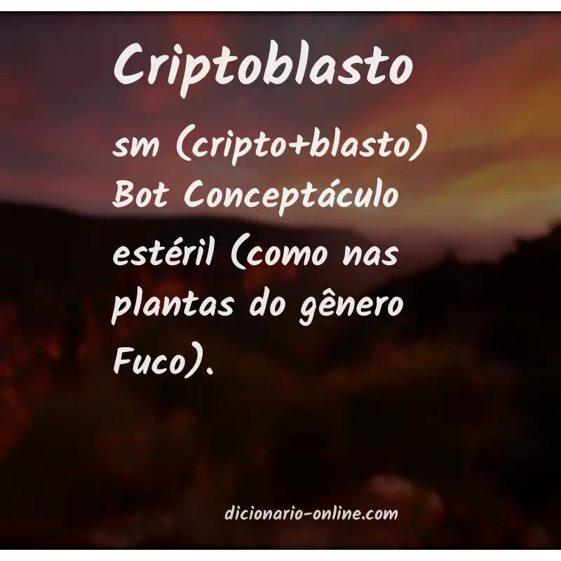 Significado de criptoblasto