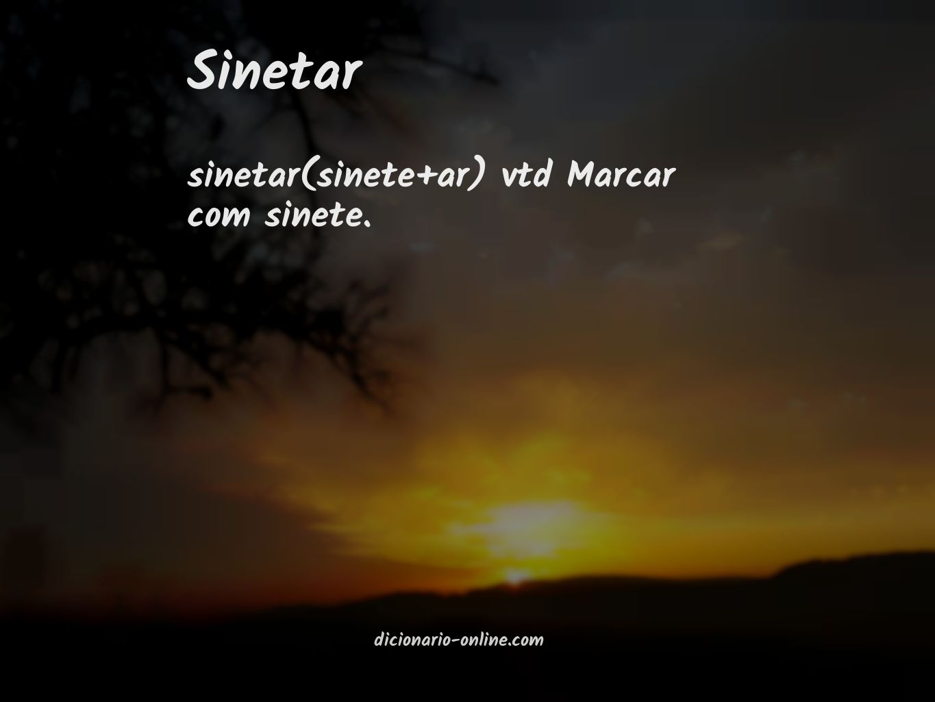 Significado de sinetar