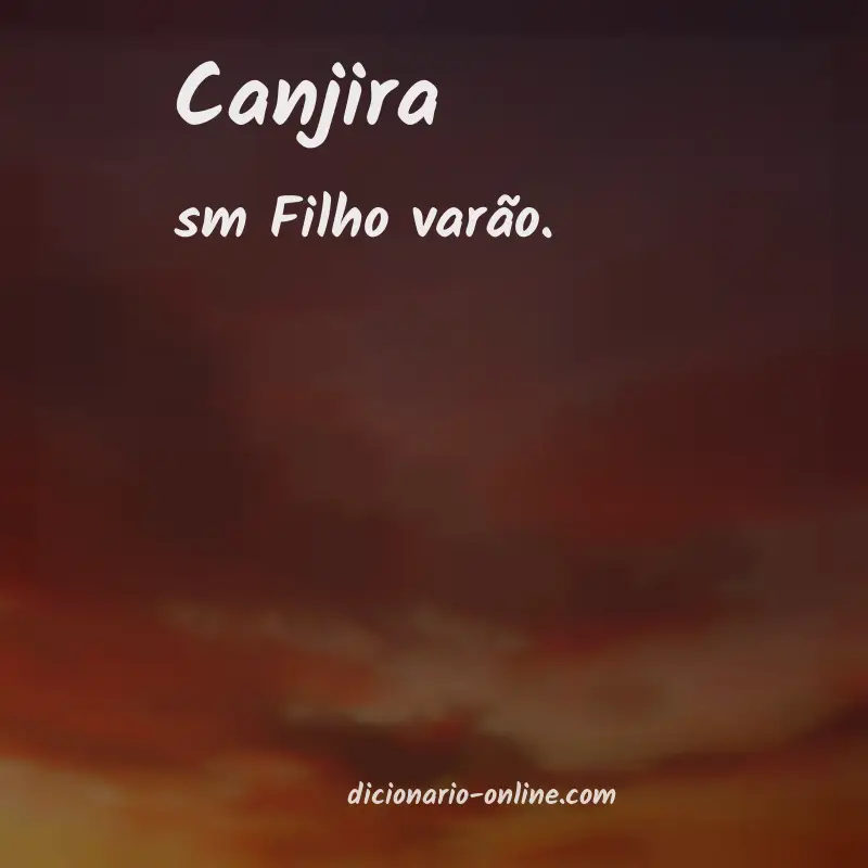 Significado de canjira