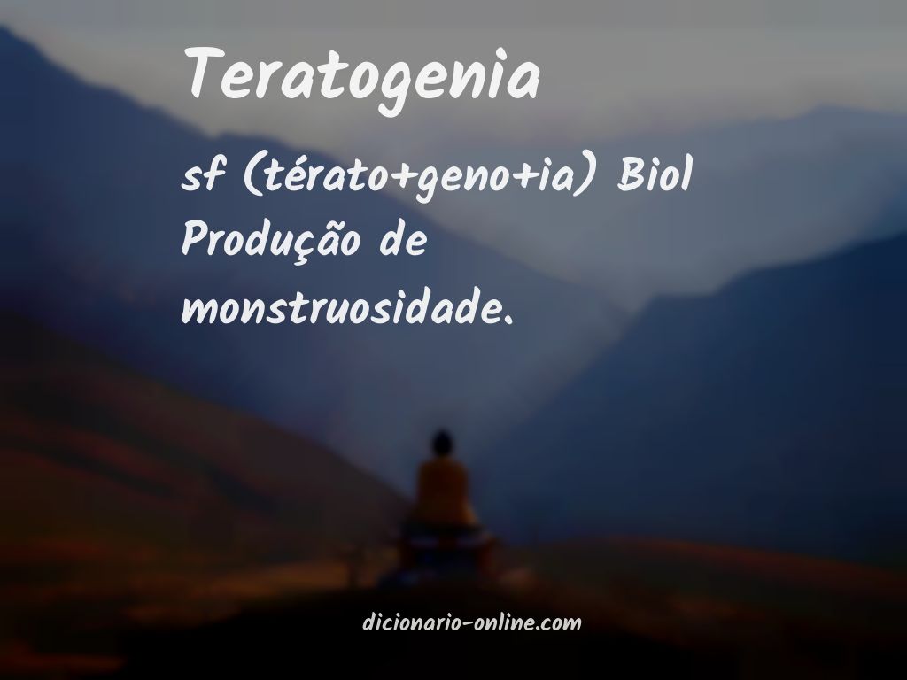 Significado de teratogenia