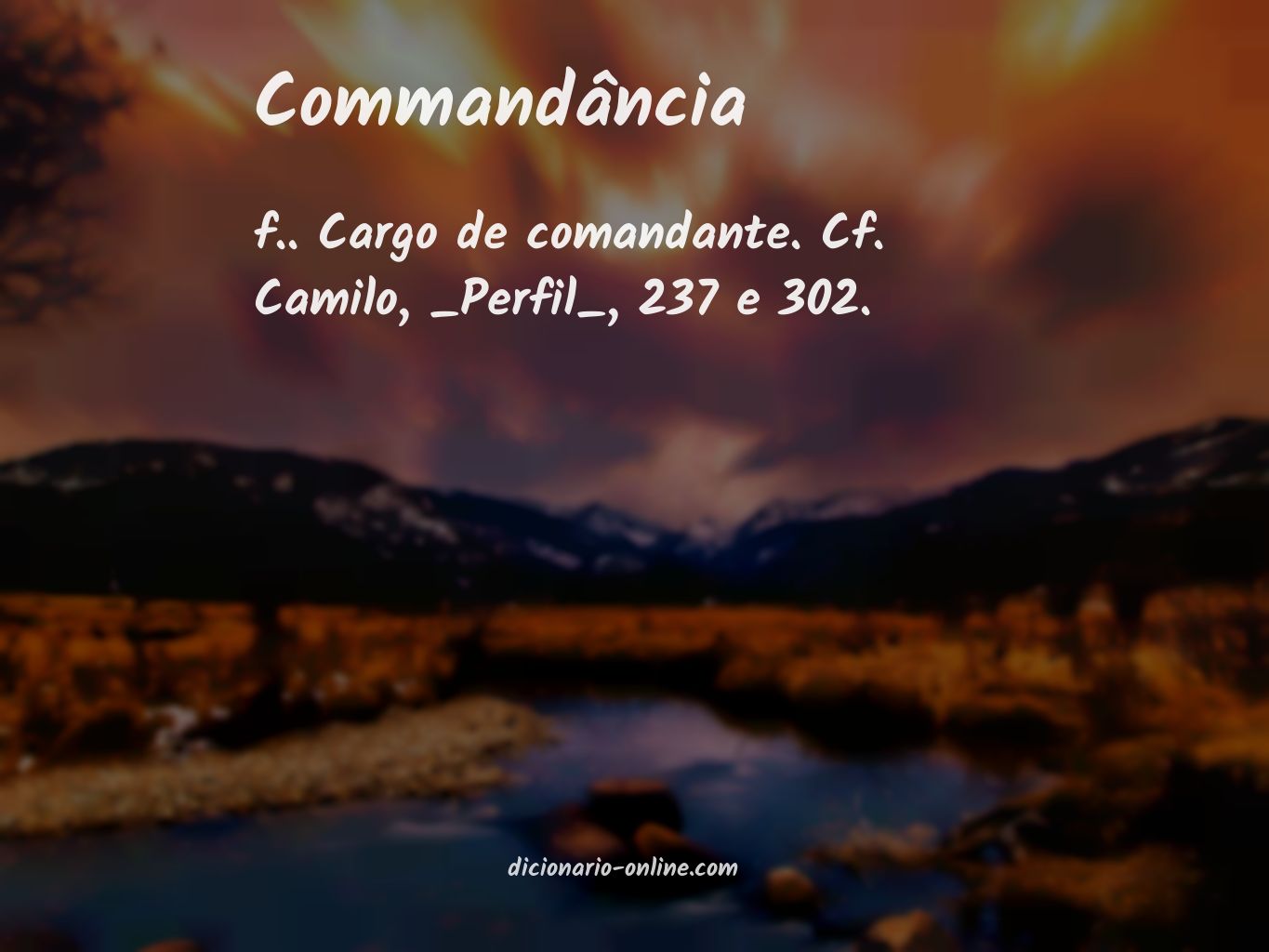 Significado de commandância