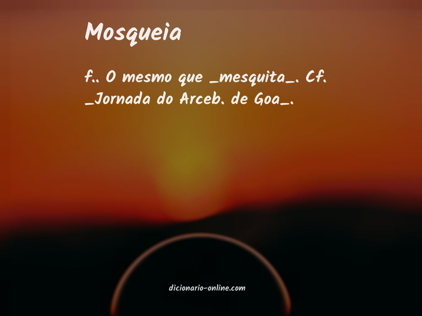 Significado de mosqueia