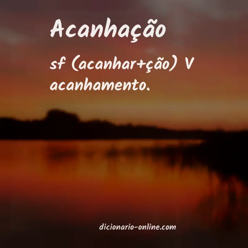 Significado de acanhação