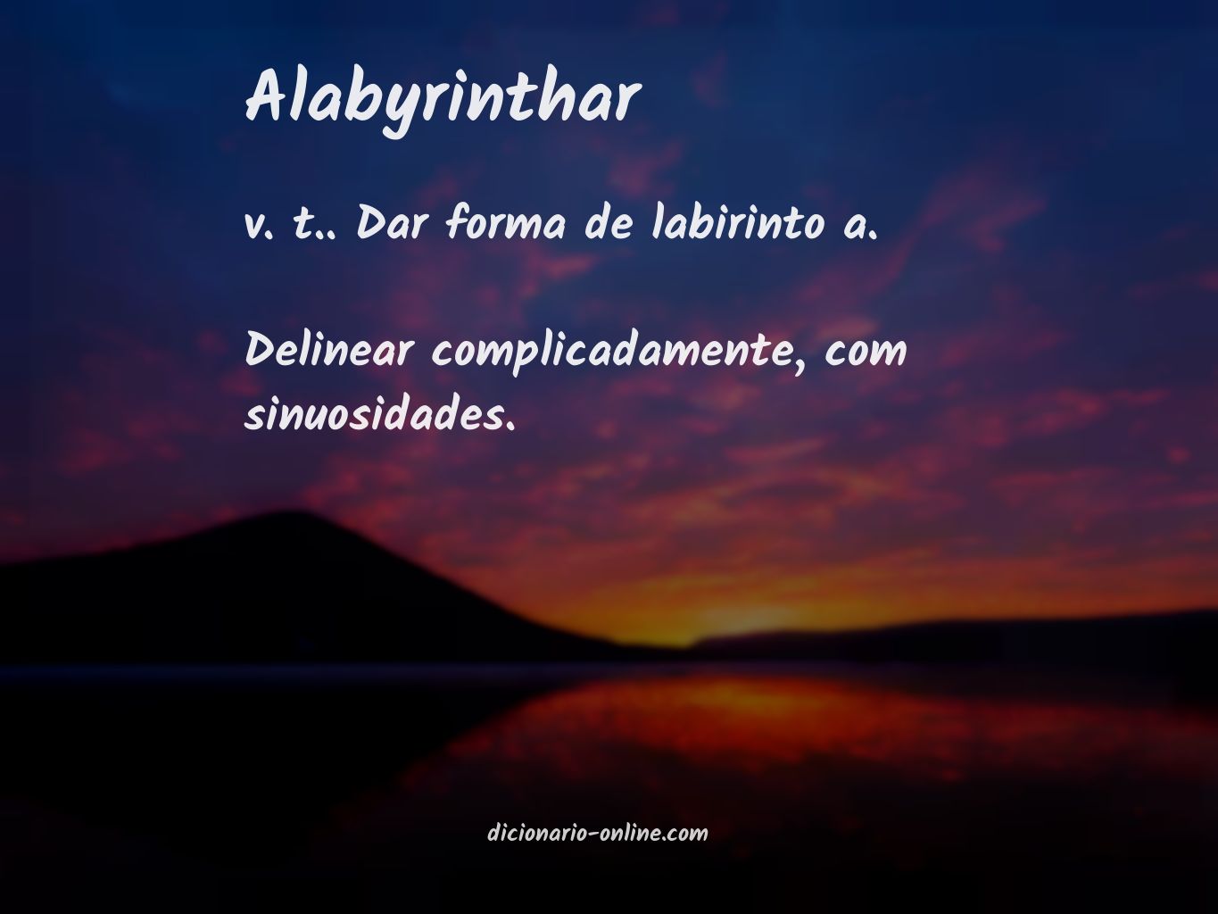 Significado de alabyrinthar