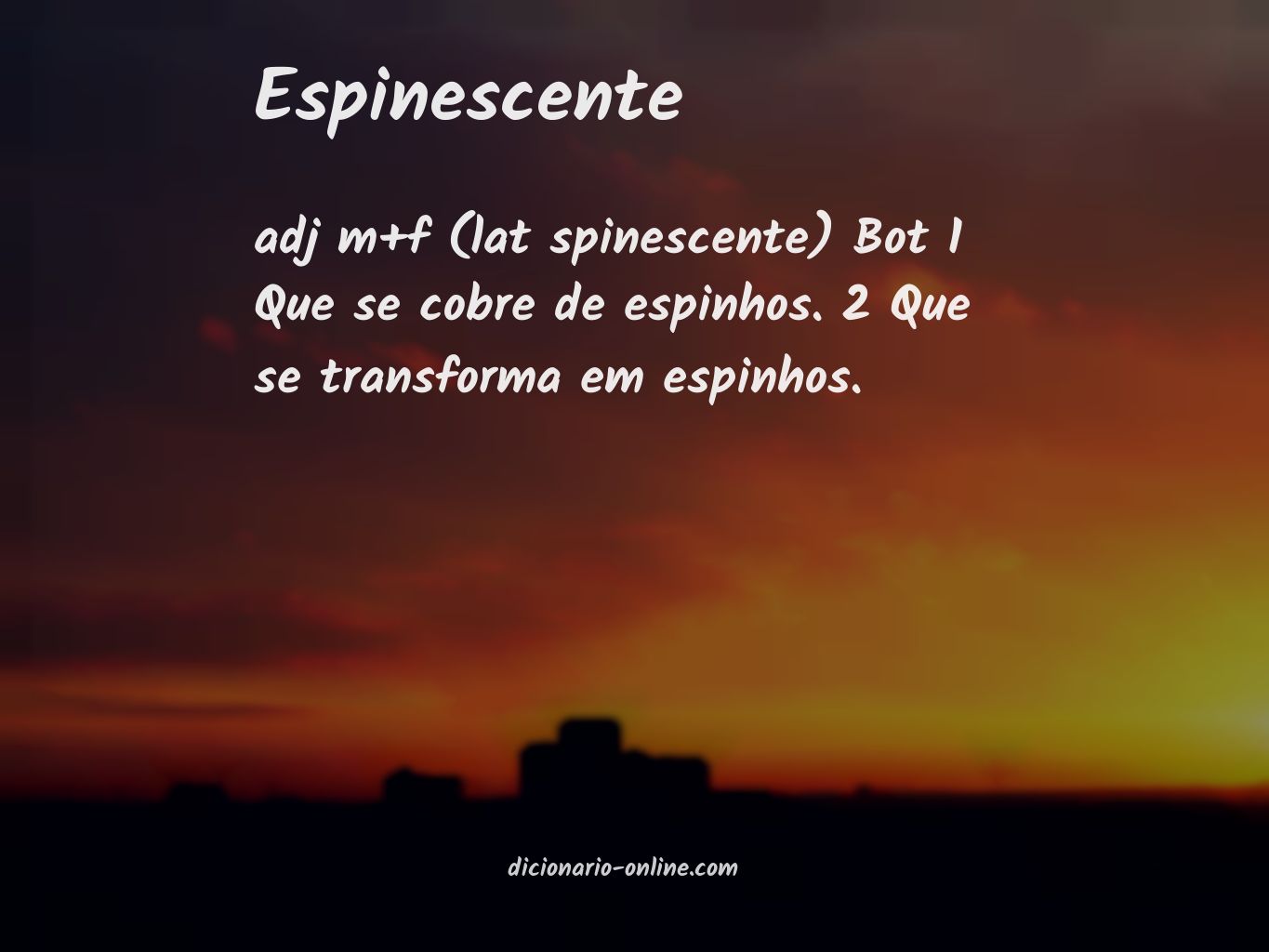 Significado de espinescente