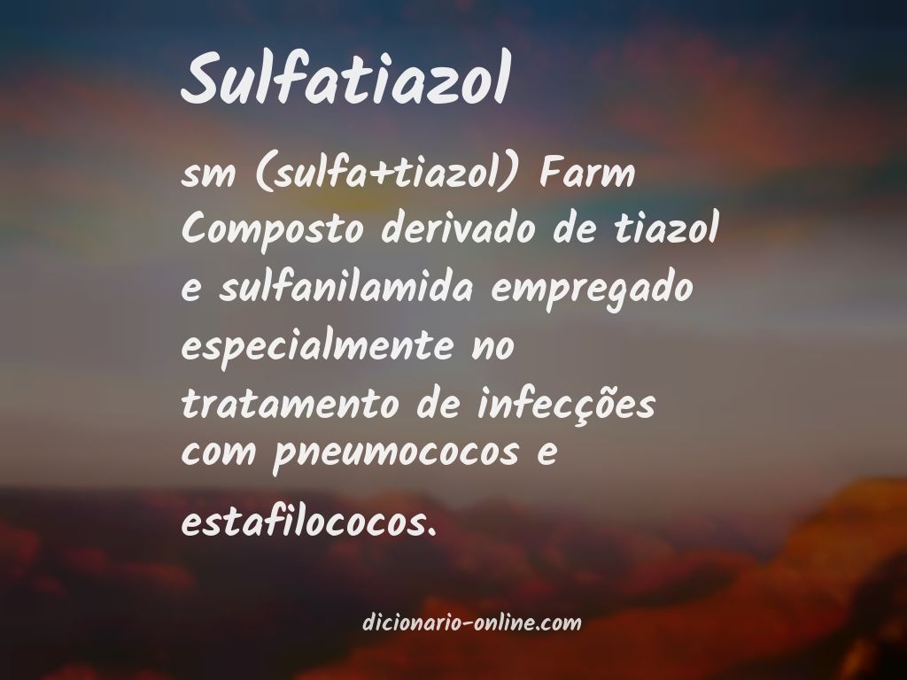 Significado de sulfatiazol